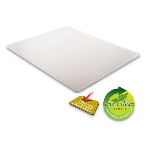 EconoMat Occasional Use Chair Mat for Low Pile Carpet, 45 x 53, Rectangular, Clear. Picture 4