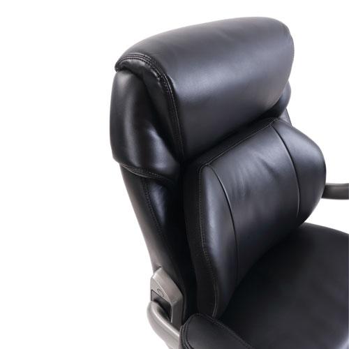 Cosset Mid-Back Executive Chair, Supports Up to 275 lb, 18.5" to 21.5" Seat Height, Black Seat/Back, Slate Base. Picture 2