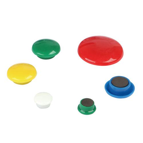 Assorted Magnets, Circles, Assorted Colors, 0.63", 1", 1.63" Diameters, 30/Pack. Picture 2