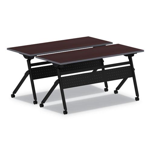 Flip and Nest Table Base, 55.88w x 23.63d x 28.5h, Black. Picture 2