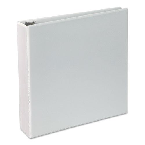 Deluxe Round Ring View Binder, 3 Rings, 2" Capacity, 11 x 8.5, White. Picture 1