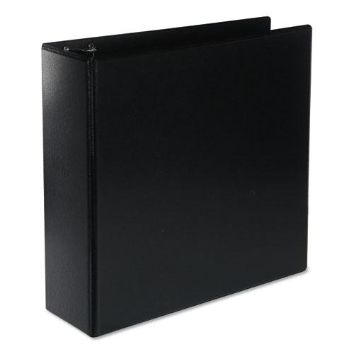 Deluxe Round Ring View Binder, 3 Rings, 3" Capacity, 11 x 8.5, Black. Picture 1