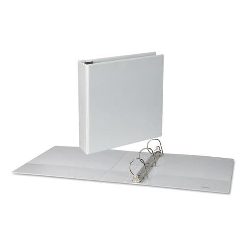 Slant D-Ring View Binder, 3 Rings, 2" Capacity, 11 x 8.5, White, 4/Pack. Picture 1