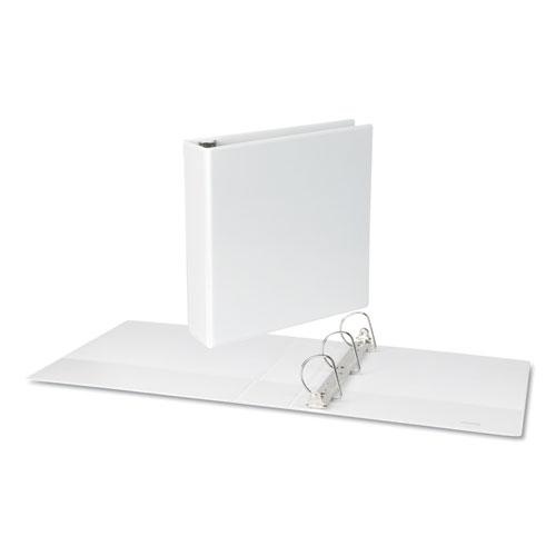 Slant D-Ring View Binder, 3 Rings, 2" Capacity, 11 x 8.5, White. Picture 1