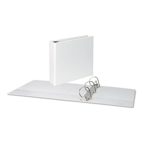 Slant D-Ring View Binder, 3 Rings, 3" Capacity, 11 x 8.5, White. Picture 1