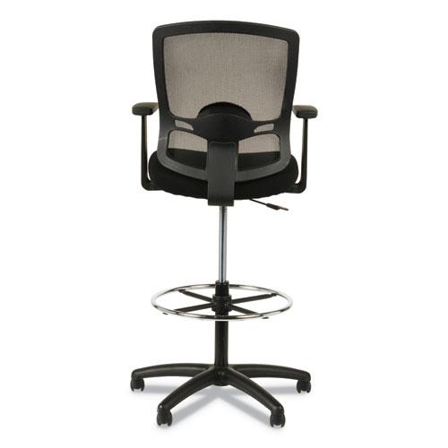 Alera Etros Series Mesh Stool, Supports Up to 275 lb, 25.19" to 35.23" Seat Height, Black. Picture 5