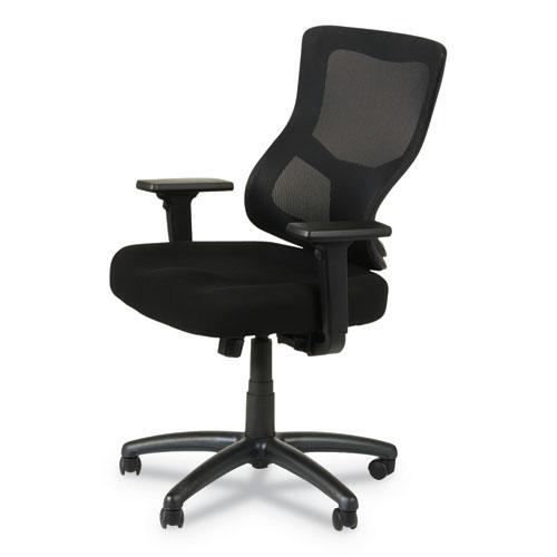 Alera Elusion II Series Mesh Mid-Back Swivel/Tilt Chair, Adjustable Arms, Supports 275lb, 17.51" to 21.06" Seat Height, Black. Picture 14