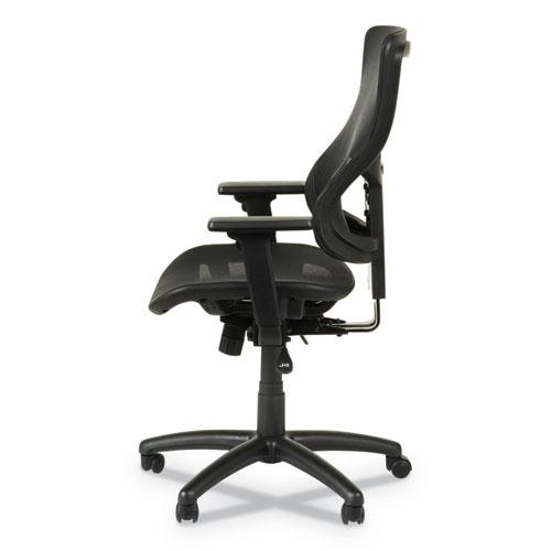 Alera Elusion II Series Suspension Mesh Mid-Back Synchro Seat Slide Chair, Supports 275 lb, 18.11" to 20.35" Seat, Black. Picture 15