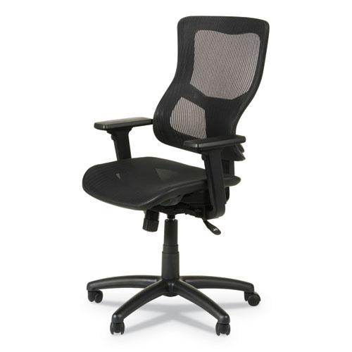 Alera Elusion II Series Suspension Mesh Mid-Back Synchro Seat Slide Chair, Supports 275 lb, 18.11" to 20.35" Seat, Black. Picture 7