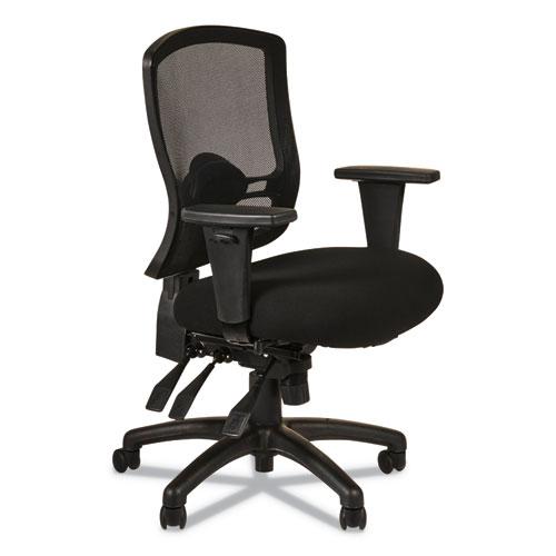 Alera Etros Series Mid-Back Multifunction with Seat Slide Chair, Supports Up to 275 lb, 17.83" to 21.45" Seat Height, Black. The main picture.