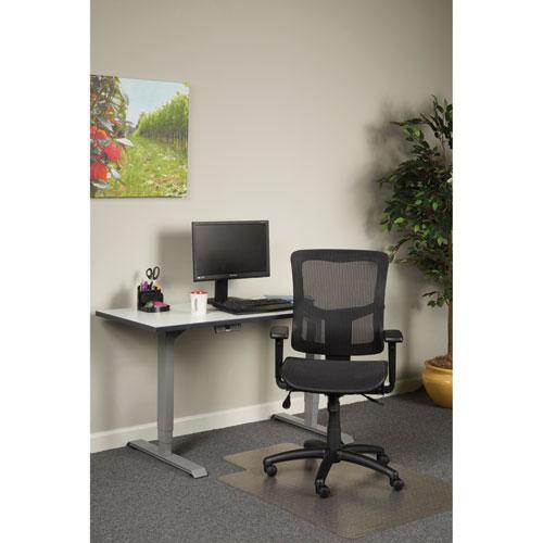 Alera Elusion II Series Suspension Mesh Mid-Back Synchro Seat Slide Chair, Supports 275 lb, 18.11" to 20.35" Seat, Black. Picture 2