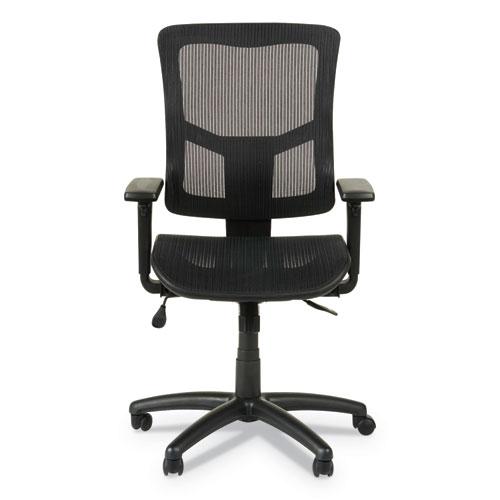 Alera Elusion II Series Suspension Mesh Mid-Back Synchro Seat Slide Chair, Supports 275 lb, 18.11" to 20.35" Seat, Black. Picture 3