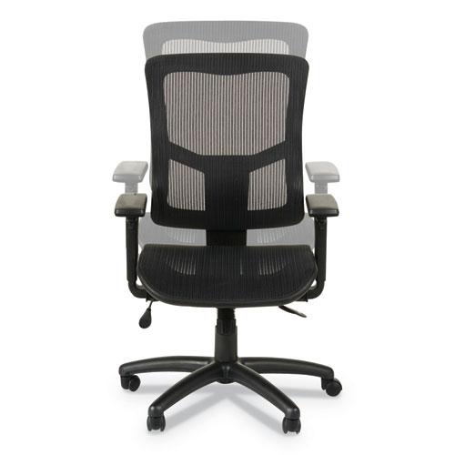 Alera Elusion II Series Suspension Mesh Mid-Back Synchro Seat Slide Chair, Supports 275 lb, 18.11" to 20.35" Seat, Black. Picture 5