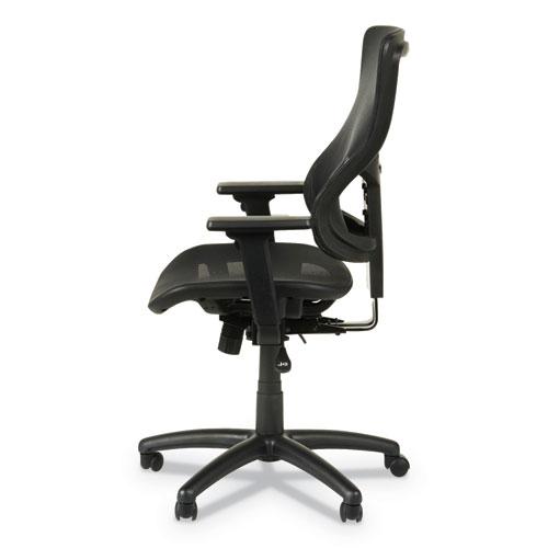 Alera Elusion II Series Suspension Mesh Mid-Back Synchro Seat Slide Chair, Supports 275 lb, 18.11" to 20.35" Seat, Black. Picture 10