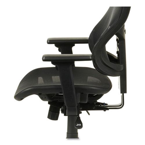 Alera Elusion II Series Suspension Mesh Mid-Back Synchro Seat Slide Chair, Supports 275 lb, 18.11" to 20.35" Seat, Black. Picture 18