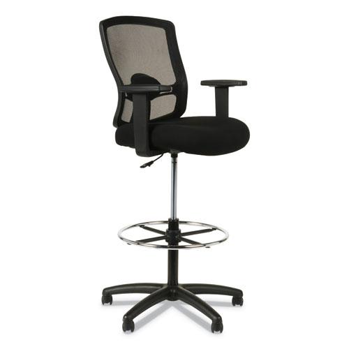 Alera Etros Series Mesh Stool, Supports Up to 275 lb, 25.19" to 35.23" Seat Height, Black. The main picture.
