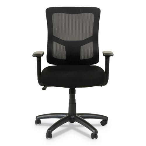 Alera Elusion II Series Mesh Mid-Back Swivel/Tilt Chair, Adjustable Arms, Supports 275lb, 17.51" to 21.06" Seat Height, Black. The main picture.