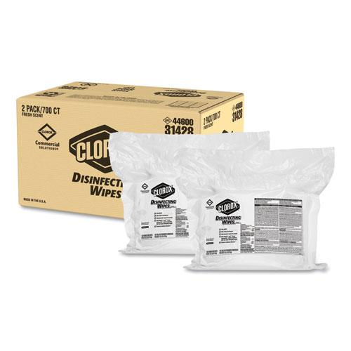 Disinfecting Wipes, Fresh Scent, 7 x 8, 700/Bag Refill, 2/Carton. Picture 1