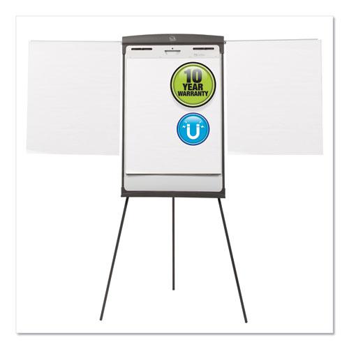 Magnetic Dry Erase Easel, 27 x 35, Graphite Surface, Graphite Plastic Frame. Picture 2
