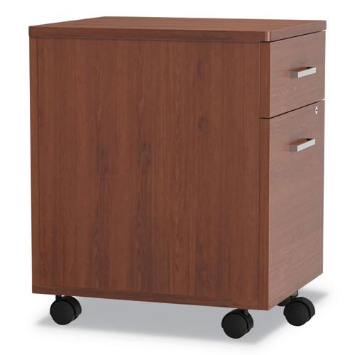 Trento Line Mobile Pedestal File, Left or Right, 2-Drawers: Box/File, Legal/Letter, Cherry, 16.5" x 19.75" x 23.63". Picture 7
