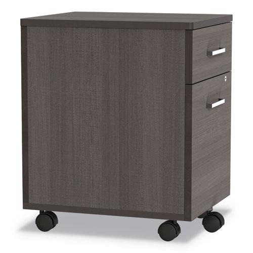 Trento Line Mobile Pedestal File, Left or Right, 2-Drawers: Box/File, Legal/Letter, Mocha, 16.5" x 19.75" x 23.63". Picture 6