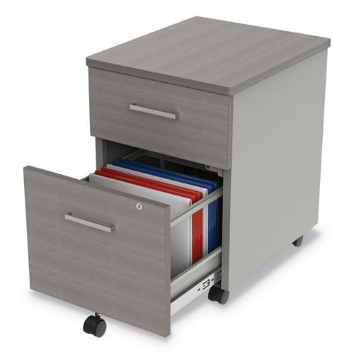 Urban Mobile File Pedestal, Left or Right, 2-Drawers: Box/File, Legal/A4, Ash, 16" x 15.25" x 23.75". Picture 8