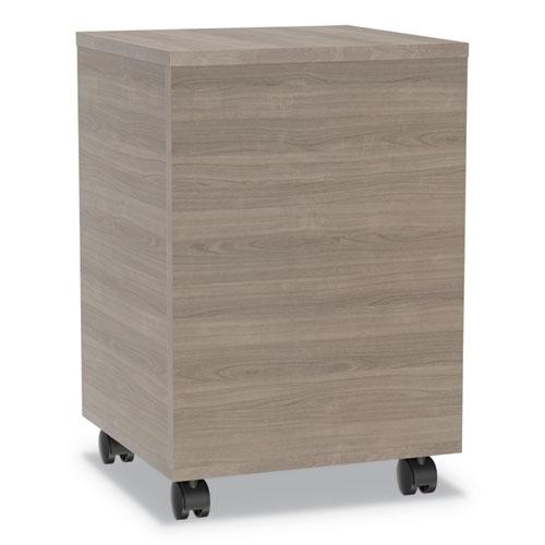 Urban Mobile File Pedestal, Left or Right, 2-Drawers: Box/File, Legal/A4, Natural Walnut, 16" x 15.25" x 23.75". Picture 3
