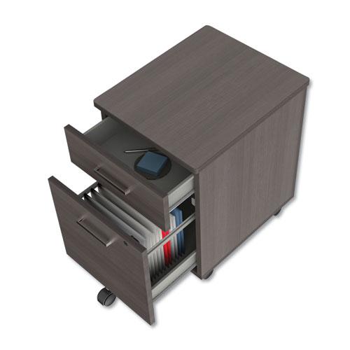 Trento Line Mobile Pedestal File, Left or Right, 2-Drawers: Box/File, Legal/Letter, Mocha, 16.5" x 19.75" x 23.63". Picture 2