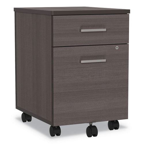 Trento Line Mobile Pedestal File, Left or Right, 2-Drawers: Box/File, Legal/Letter, Mocha, 16.5" x 19.75" x 23.63". Picture 4