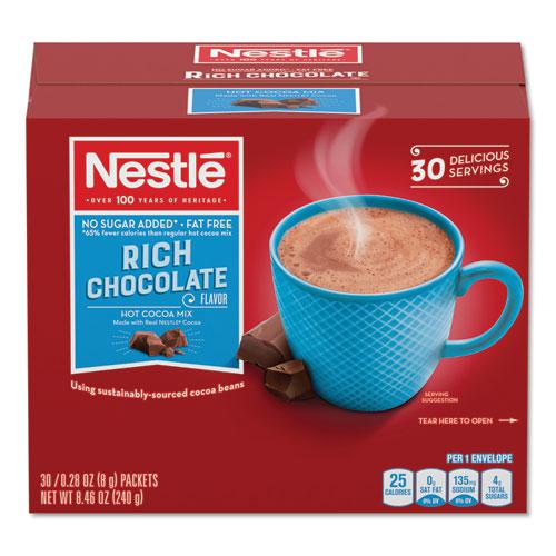 No-Sugar-Added Hot Cocoa Mix Envelopes, Rich Chocolate, 0.28 oz Packet, 30/Box. Picture 1