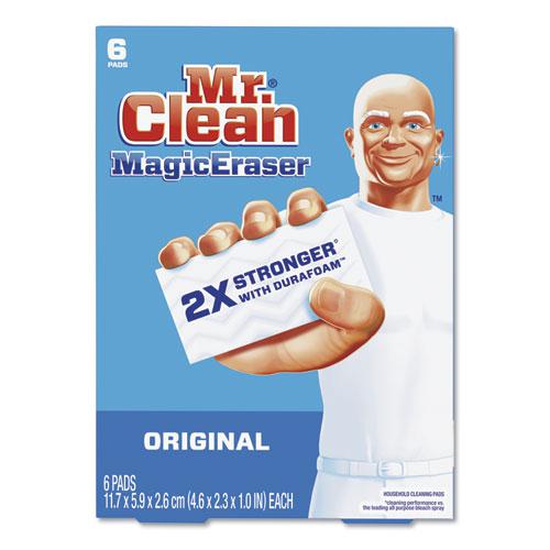 Magic Eraser, 2.3 x 4.6, 1" Thick, White, 6/Pack, 6 Packs/Carton. Picture 1