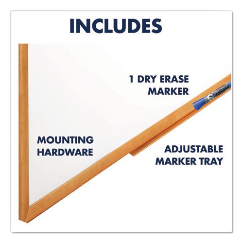 Classic Series Total Erase Dry Erase Boards, 36 x 24, White Surface, Oak Fiberboard Frame. Picture 7