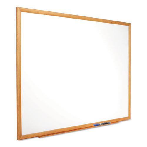 Classic Series Total Erase Dry Erase Boards, 36 x 24, White Surface, Oak Fiberboard Frame. Picture 4