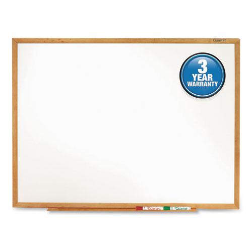 Classic Series Total Erase Dry Erase Boards, 36 x 24, White Surface, Oak Fiberboard Frame. Picture 1