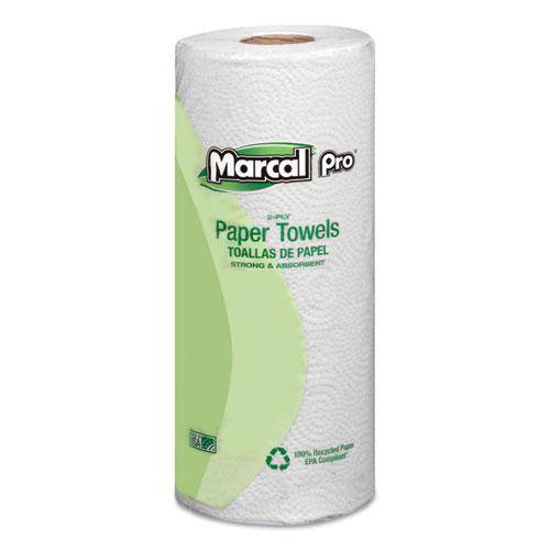 100% Premium Recycled Kitchen Roll Towels, 2-Ply, 11 x 9, White, 70/Roll, 30 Rolls/Carton. Picture 2