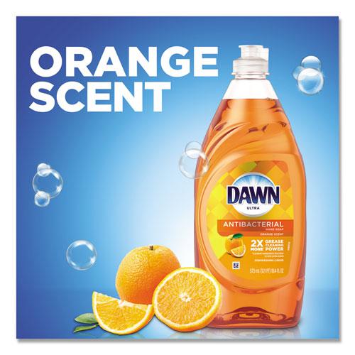 Ultra Antibacterial Dishwashing Liquid, Orange Scent, 28 oz Bottle, 8/Carton. Picture 4