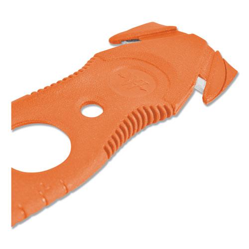 Safety Cutter, 1.2" Blade, 5.75" Plastic Handle, Orange, 5/Pack. Picture 2