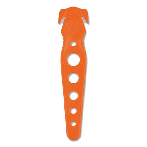 Safety Cutter, 1.2" Blade, 5.75" Plastic Handle, Orange, 5/Pack. Picture 1