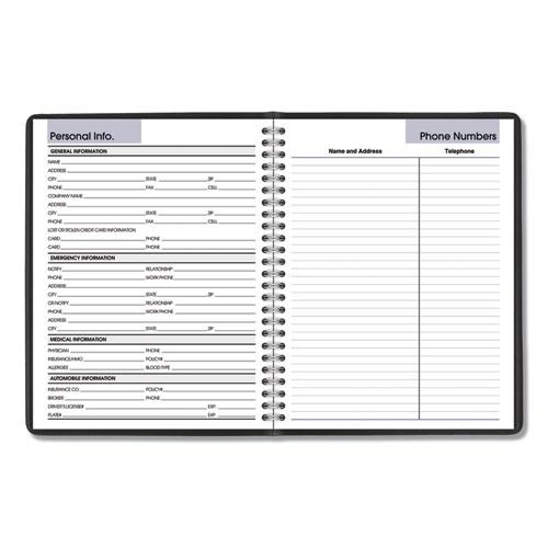 DayMinder Monthly Planner with Notes Column, Ruled Blocks, 8.75 x 7, Black Cover, 12-Month (Jan to Dec): 2024. Picture 8