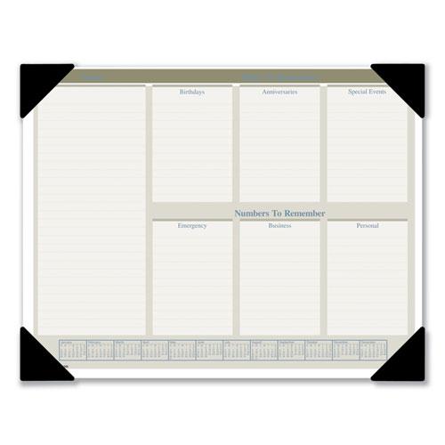 Executive Monthly Desk Pad Calendar, 22 x 17, White Sheets, Black Corners, 12-Month (Jan to Dec): 2024. Picture 2