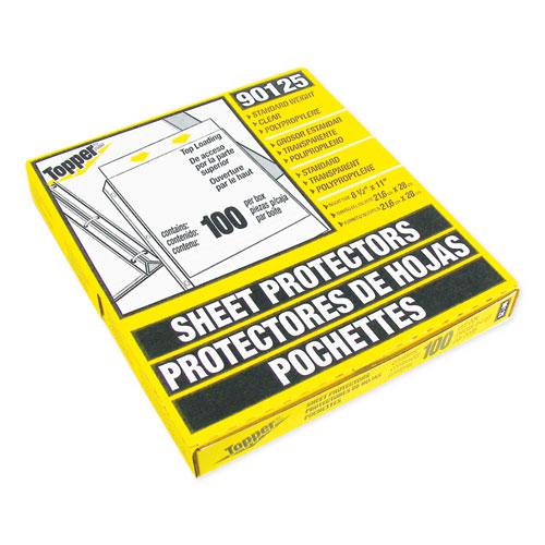 Top-Load Polypropylene Sheet Protectors, Standard, Letter, Clear, 2", 100/Box. Picture 2