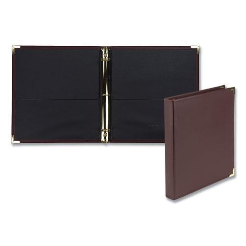 Classic Collection Ring Binder, 3 Rings, 1" Capacity, 11 x 8.5, Burgundy. Picture 2