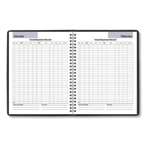 DayMinder Monthly Planner with Notes Column, Ruled Blocks, 8.75 x 7, Black Cover, 12-Month (Jan to Dec): 2024. Picture 5