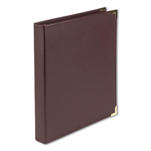 Classic Collection Ring Binder, 3 Rings, 1" Capacity, 11 x 8.5, Burgundy. Picture 1