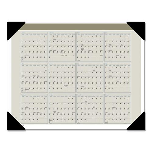 Executive Monthly Desk Pad Calendar, 22 x 17, White Sheets, Black Corners, 12-Month (Jan to Dec): 2024. Picture 4