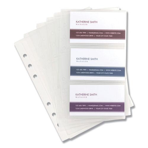 Refill Sheets for 4.25 x 7.25 Business Card Binders, For 2 x 3.5 Cards, Clear, 6 Cards/Sheet, 10 Sheets/Pack. The main picture.