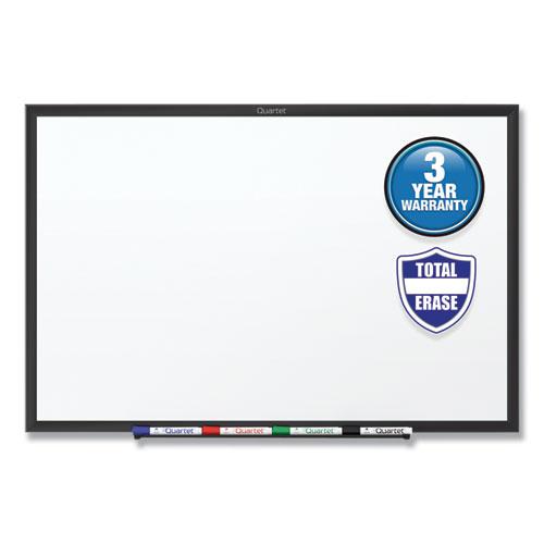 Classic Series Total Erase Dry Erase Boards, 96 x 48, White Surface, Black Aluminum Frame. Picture 1