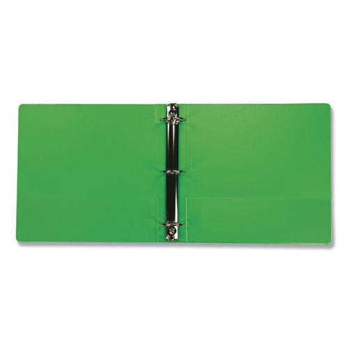 Earth's Choice Biobased Economy Round Ring View Binders, 3 Rings, 2" Capacity, 11 x 8.5, Lime. Picture 7