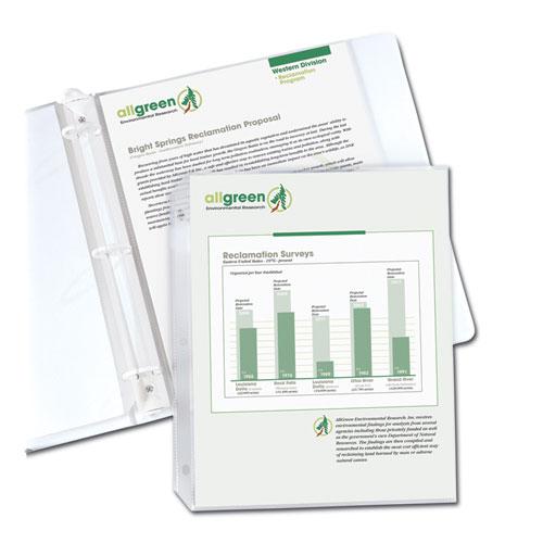 Recycled Polypropylene Sheet Protectors, Reduced Glare, 2", 11 x 8.5, 100/Box. The main picture.