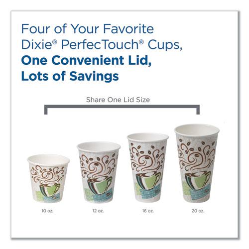Reclosable Lids, Fits 12 oz to 20 oz Dixie Cups, 10 oz to 20 oz PerfecTouch Cups, White, 100/Pack, 10 Packs/Carton. Picture 5